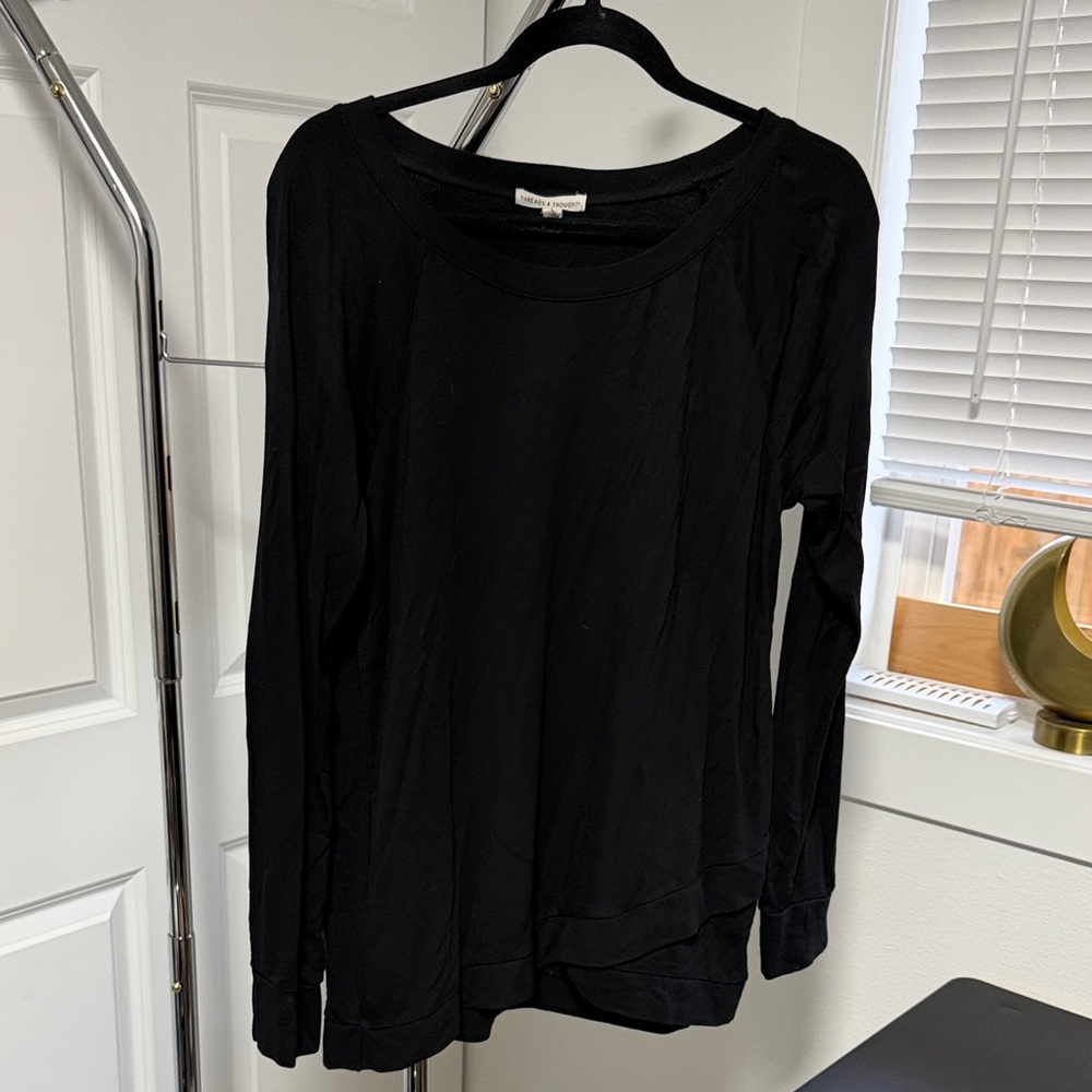 Threads 4 Thought Black Long Sleeve Blouse